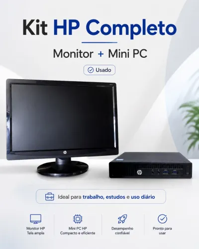 Computador HP 260 G1 Core i3 + Monitor + 4GB + HD 500GB + Win 10 Pro