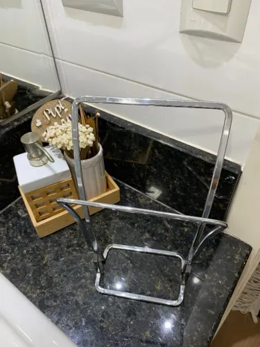 Porta Toalha Pia em Inox