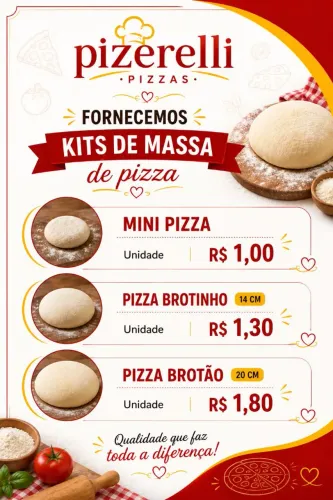 Fornecemos massa de pizza!
