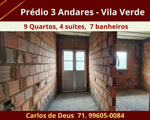 Ótimo  Prédio 3 andares ,9 Quartos, 4 Suítes, 225m², Jardim Vila Verde, São Cristovão