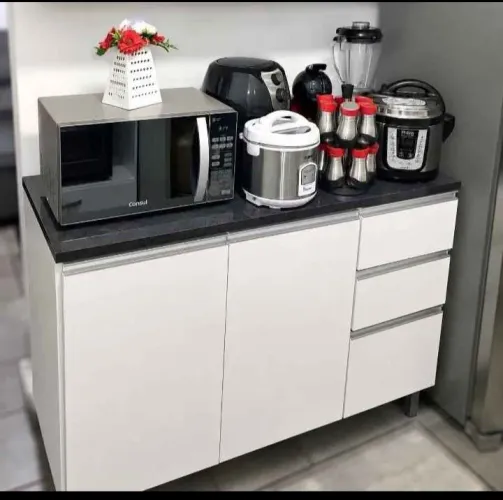 Balcão branco desing minimalista novo