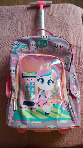 Mochila com Rodinha Grande Unicórnio Romântico