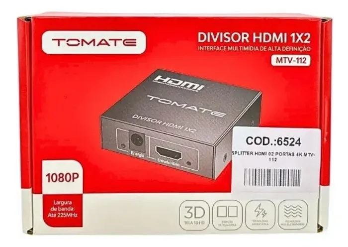 Divisor Hdmi 1x2 Full MTV-112 Tomate