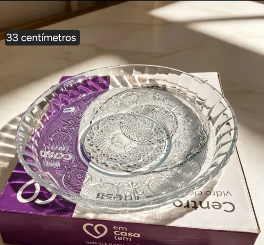 Centro de mesa vidro 35 reais