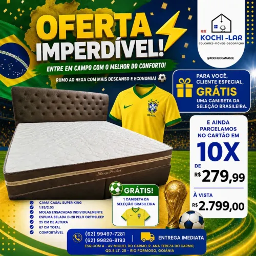Cama casal super King com grande promoção