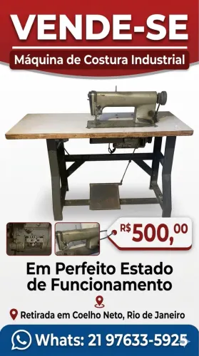 MÁQUINA RETA INDUSTRIAL BARATA