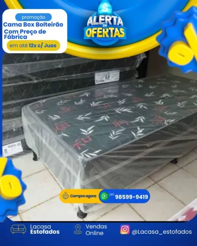 Cama box Solteirão - direto de fábrica