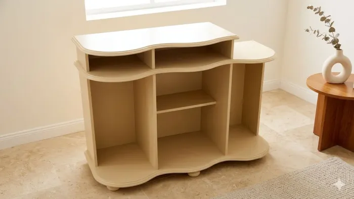 Estante Wavy em MDF - Design Ondulado