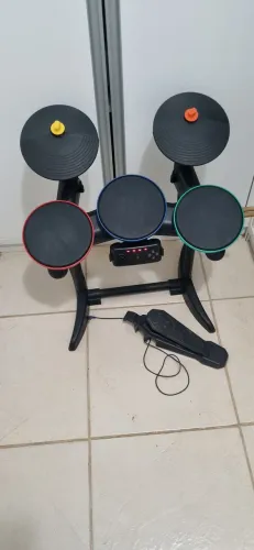 Bateria para playstation 3. Brinde microfone guitar hero