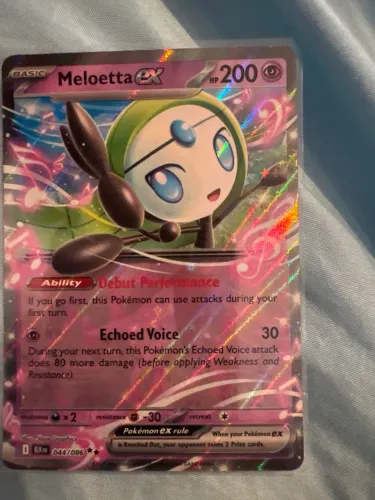 Carta Pokemon Meloetta Ex Coleção Raio Preto inglês