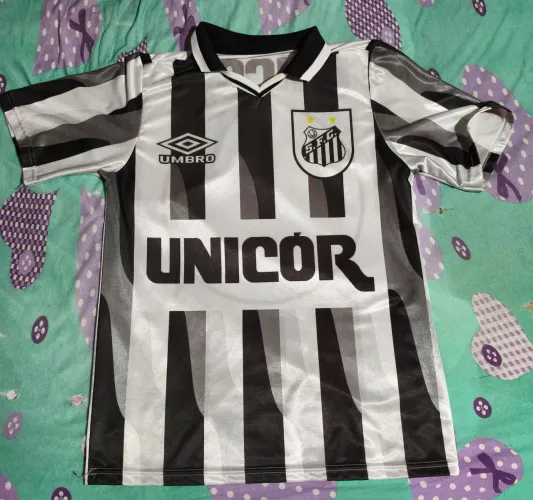 Camisa Santos FC (Listrada, Retrô, Umbro/Unicor)