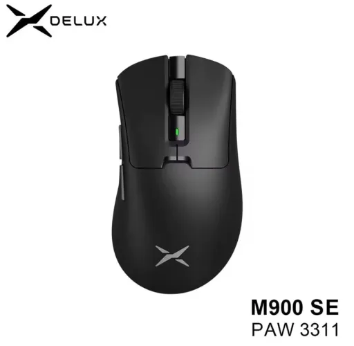Delux M900 Se Gaming Mouse Ergonômico Sem Fio Paw3311 Cor Preto