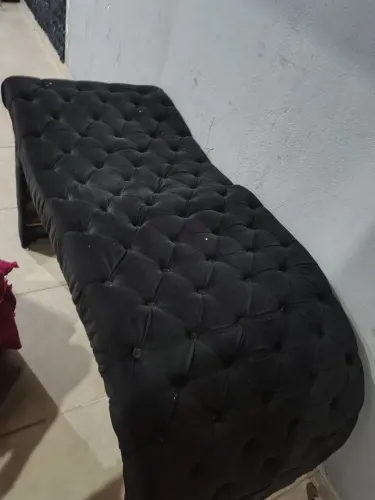 Maca retrátil preta Suede 