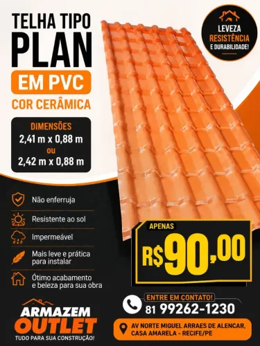 Telha pvc cerâmica