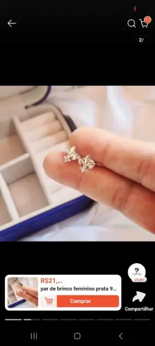 Brinco flor de liz ,prata 925 