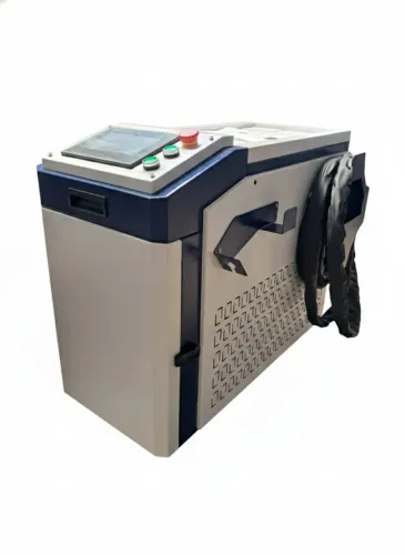 Máquina De Solda A Laser 1500w 3 Em 1 - Solda, Corta E Limpa Branco E Azul 127/220v