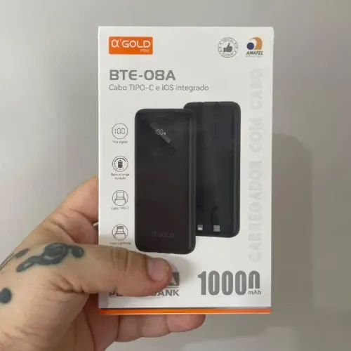 Power Bank A?GOLD BTE-08A 10.000mAh - Carregador Portátil