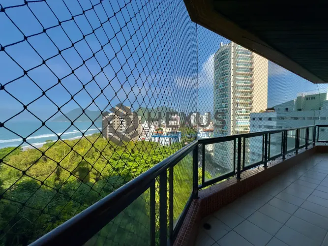 Apartamento frente mar com varanda vista mar e lazer na Praia do Tombo, Guarujá