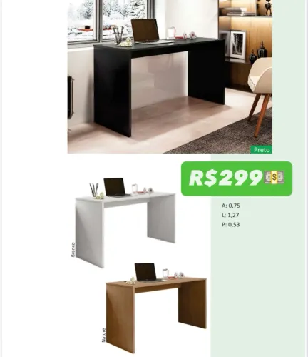 Escrivaninha Sem Gavetas T932