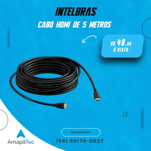 Cabo Hdmi Intelbras 2.0 com 5 Metros