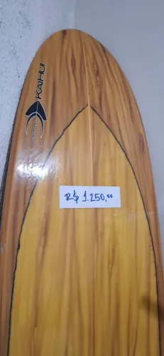 Prancha de Surfe Fun Board tri quilha modelo Wood