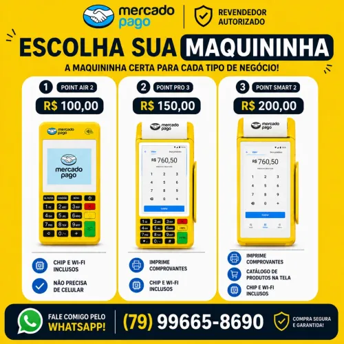 Maquininha de Cartão Mercado Pago Todos os Modelos Pronta Entrega