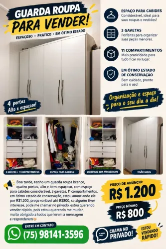 Guarda roupa 4 portas