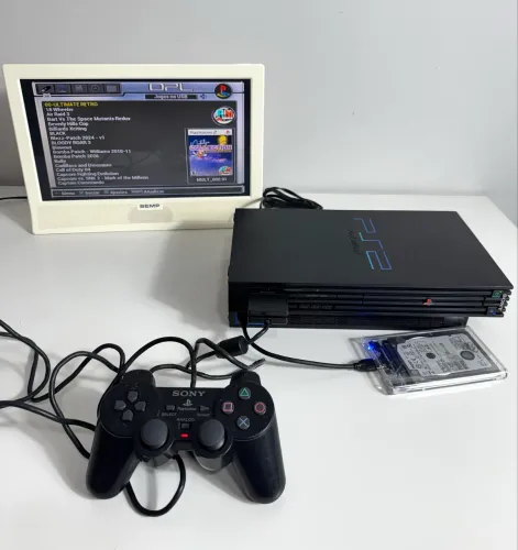 PlayStation 2 Fat Leitor off + Hd com jogos 