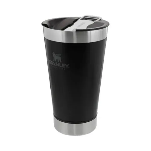 COPO TÉRMICO STANLEY ORIGINAL PRETO 473ML COM TAMPA E ABRIDOR