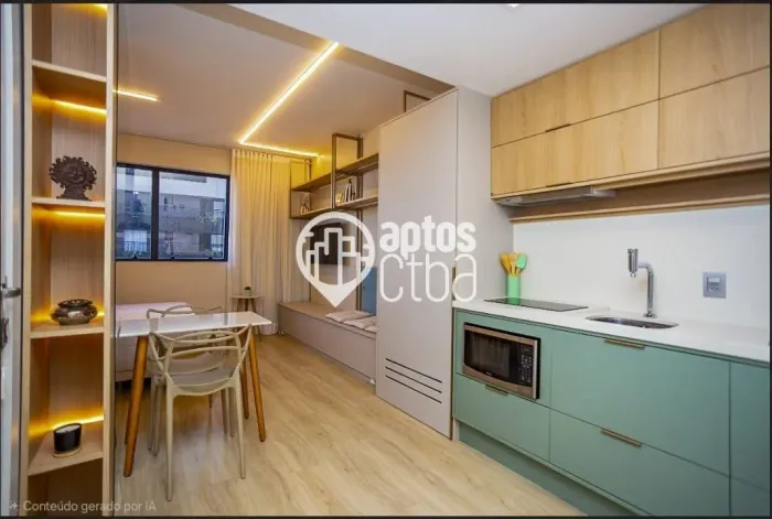 Studio mobiliado para locação no Helbor Stay Batel, com 28 m² , Batel - Curitiba/PR