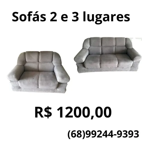 Conjunto sofá 2 e 3 lugares aceito oferta