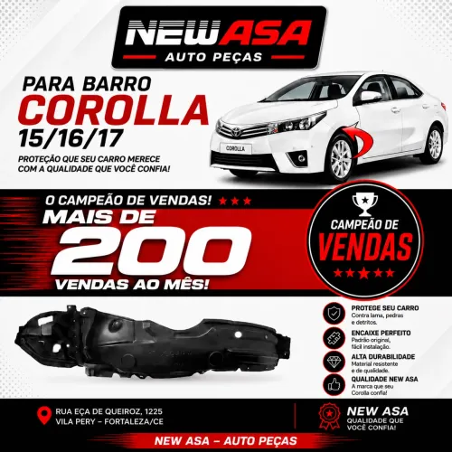 ASA DE URUBU PARA COROLLA 15/16/17/18/19 ( Mesma qualidade da original Toyota