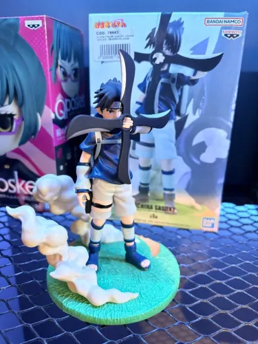 Action figure Naruto, Saske Uchiha, Memorável Saga