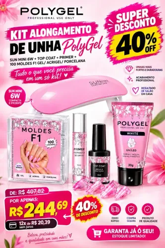 KIT DE ALONGAMENTO DE UNHAS POLYGEL