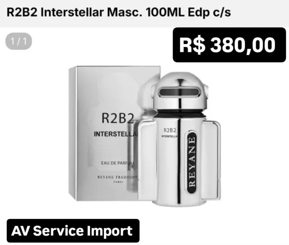Perfume masculino R2B2 - AV Service Import 
