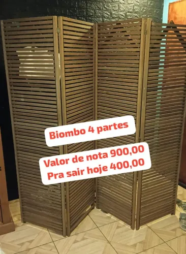 BIOMBO MADEIRA 4 PARTES