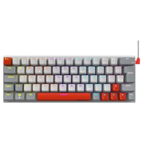 TECLADO MECANICO PCYES KUROMORI WHITE 60% SWITCH OUTEMU BLUE