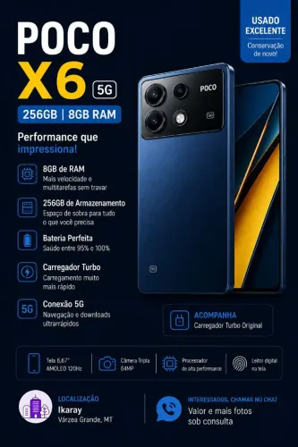 Xiaomi pop X6 5gb 8 GB de memória RAM