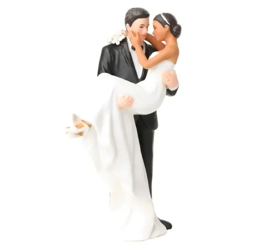 Toppers de bolo de casamento Colecionáveis de casamento interraciais - Wedding