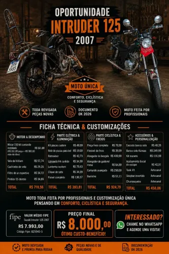 Intruder 125 2007 customizada