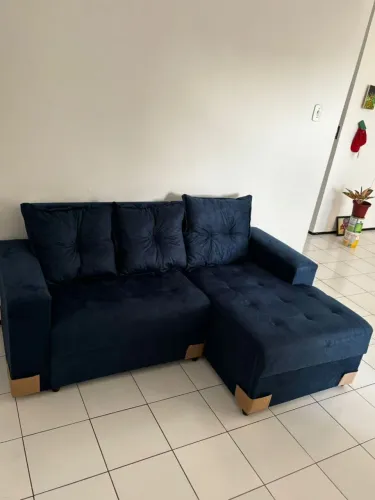 Sofá madrizinho azul marinho , frete grátis 