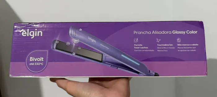 Prancha Alisadora Chapinha Elgin Glossy Color Bivolt 230 - NOVA