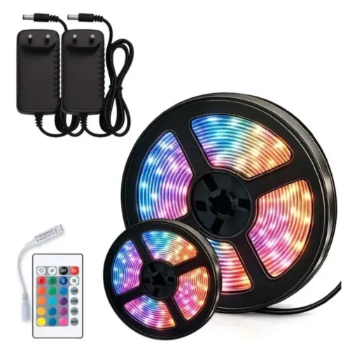 Fita de Led 5 Metros RGB Com fonte (Entrega gratis em Curitiba) pagamento na entrega.