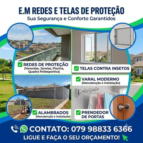 E.M REDES E TELAS DE PROTEÇÃO....