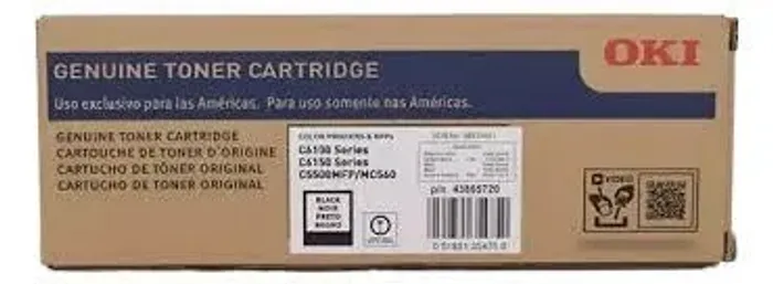 Toner Okidata Oki C5500 C5650 Black 43324404 Original