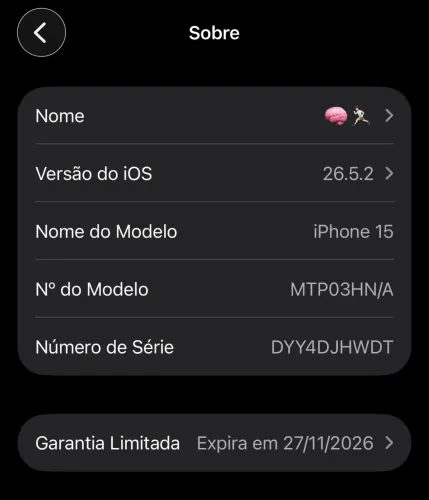 IPHONE 15 PRETO 128GB