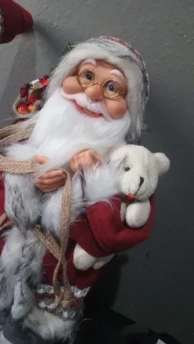 Papai noel clássico - Detalhes em tricô