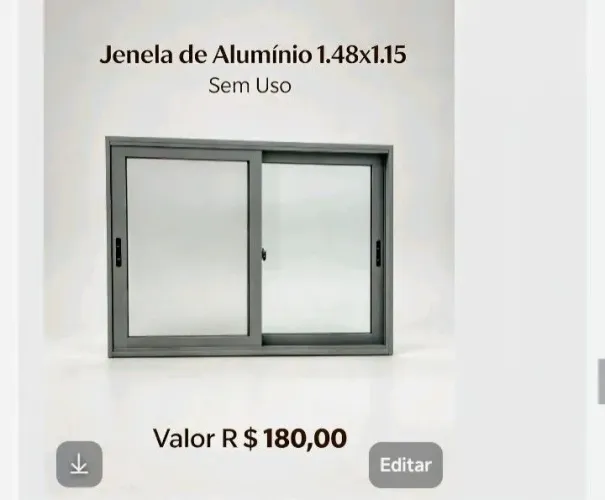 Janela de alumínio/ com vidro