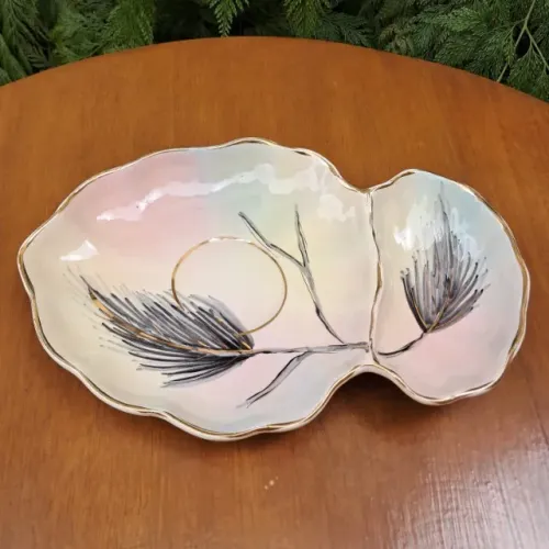 Petisqueira Antiga em Porcelana Artística Decorada - Anos 50/60