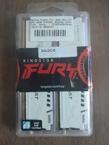 Memória RAM Kingston Fury Beast, 64GB (4X16GB)